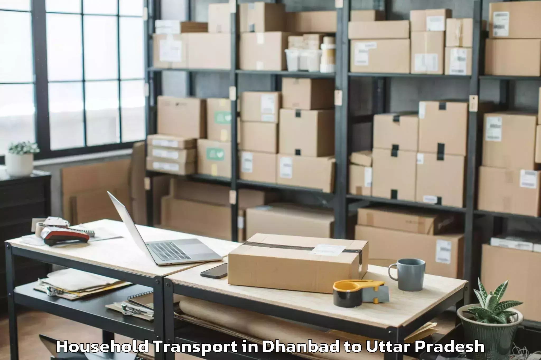 Book Dhanbad to Pahasu Household Transport